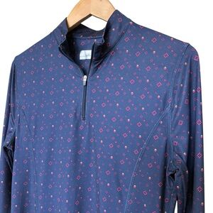Callaway Women's Floral Weather Series 1/4 Zip Long Sleeve Pullover M Multicolor